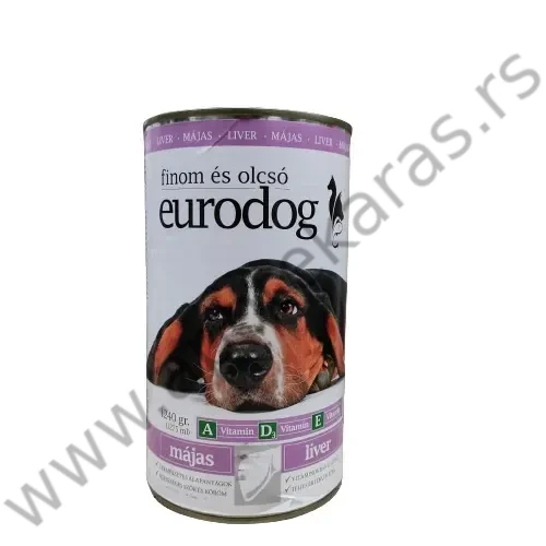Euro-dog-konzerva-1240g-jetra.jpg EuroDog Konzervirana Hrana Za Pse Sa Ukusom Jetre 1240gr