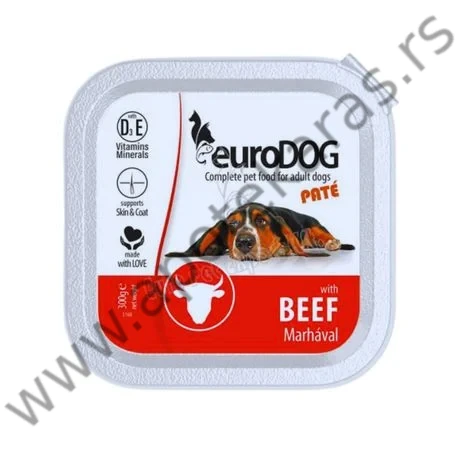 eurodog-pasteta-govedina-300g3350 EURODOG PASTETA ZA PSA GOVEDINA 300g