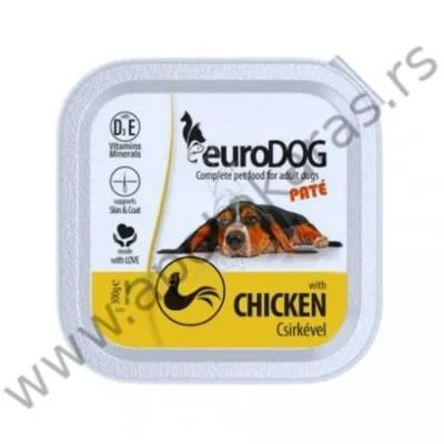 EURODOG PASTETA ZA PSA PILETINA 300g