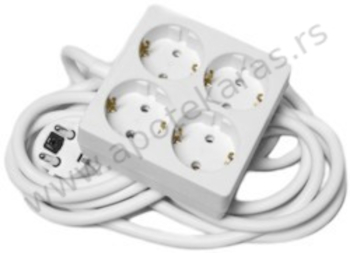 Produžni kabl sa 4 utična mesta RK04N 3m
